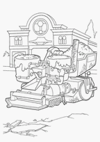 coloriage machine  a goudron cars